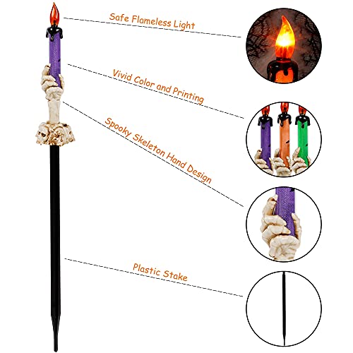 8 Pcs Hanging Witch Hats, 14ft 56 LEDs Remote Control String Lights, Battery Powered with 8 Lighting Modes for Garden, Yard, Tree