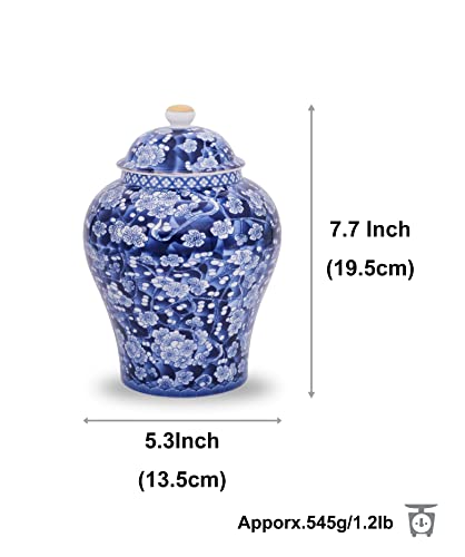 Blue & White Porcelain Plum Blossom Ginger Jar