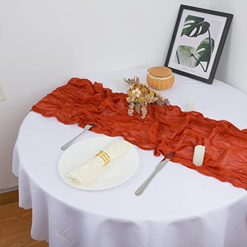 Black Cheesecloth Table Runner, 160inch Long Cheese Cloth Boho Gauze Table Runner