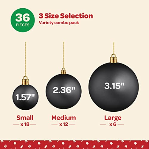 Set of 36 Christmas Ball Ornaments