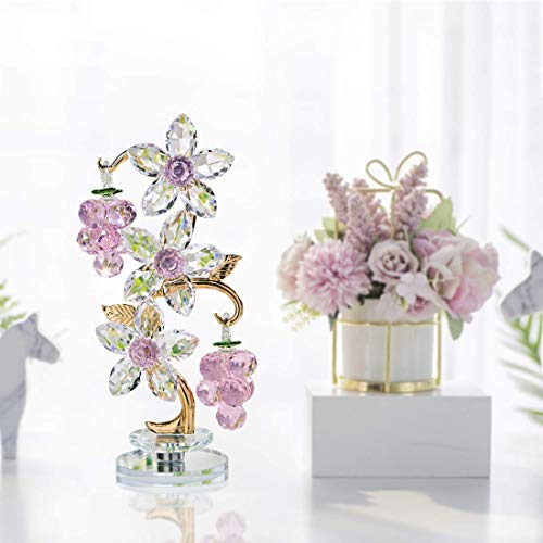 Crystal Pink Grape w/ Rotating Base Collectible Figurines