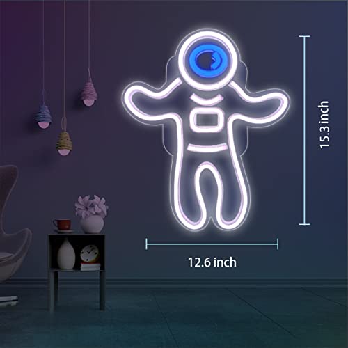 Astronaut Neon Light USB Powered w/ ON/Off Switch, (Blue White)