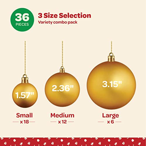 Set of 36 Christmas Ball Ornaments