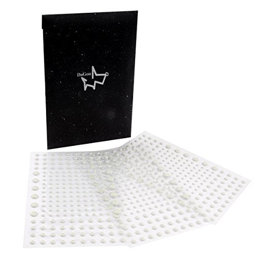 Realistic 3D Domed Glow in The Dark Stars,606 Dots (Green)