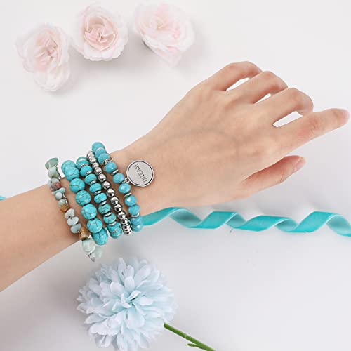 Bohemian Charm Stone Beaded Bracelet for Women