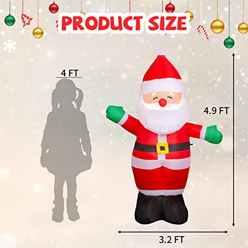 5FT Christmas Inflatable Santa Claus w/ LEDs