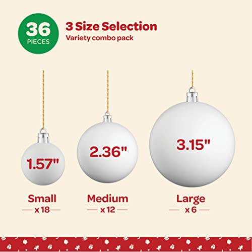 Set of 36 Christmas Ball Ornaments