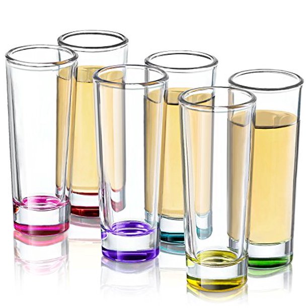 Colored Glass 2 oz. Shooter (Set of 6) Party Shot Glass