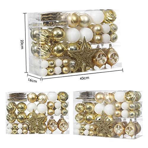103-Pack Assorted Christmas Ball Ornaments
