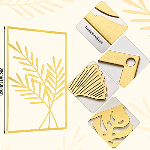 3 Pcs Metal Leaf Wall Decoration