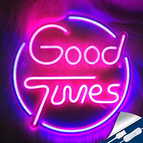 Good Times LED Acrylic Sign Neon Light USB Operated Party Lights