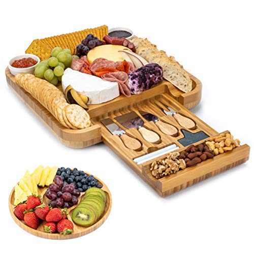 Bamboo Cheese Boa & Knife Set: Large Charcuterie