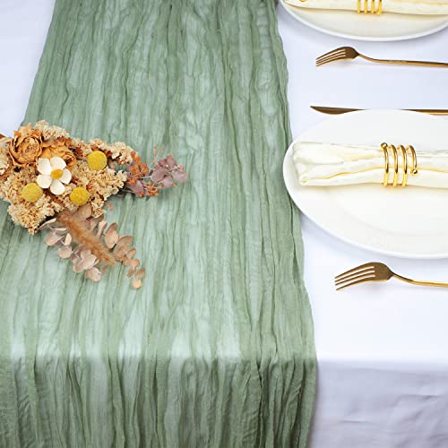 Black Cheesecloth Table Runner, 160inch Long Cheese Cloth Boho Gauze Table Runner