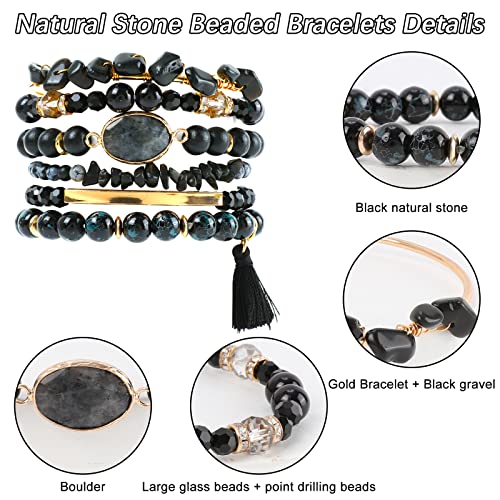 Bohemian Charm Stone Beaded Bracelet for Women