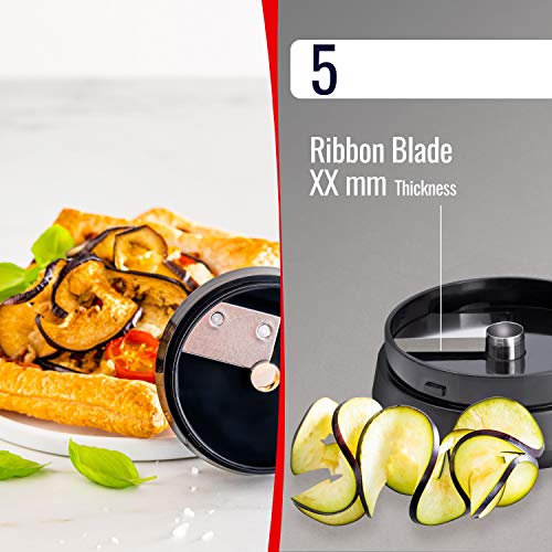 6 in 1 Vegetable Spiralizer & Slicer - Adjustable w/ Container