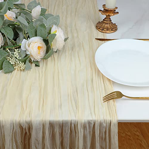 Black Cheesecloth Table Runner, 160inch Long Cheese Cloth Boho Gauze Table Runner
