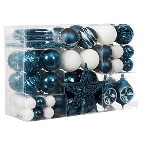 103-Pack Assorted Christmas Ball Ornaments