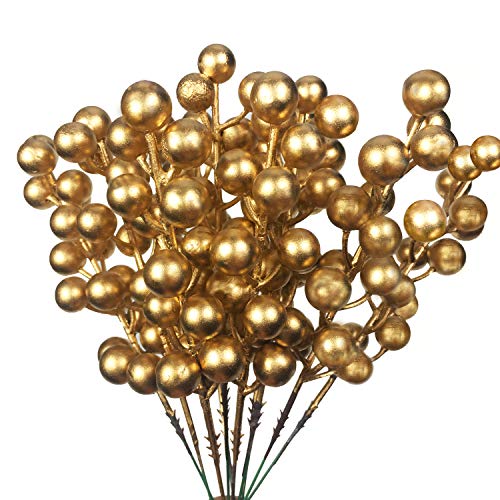 24 pcs Berries Stems for Christmas Ornaments