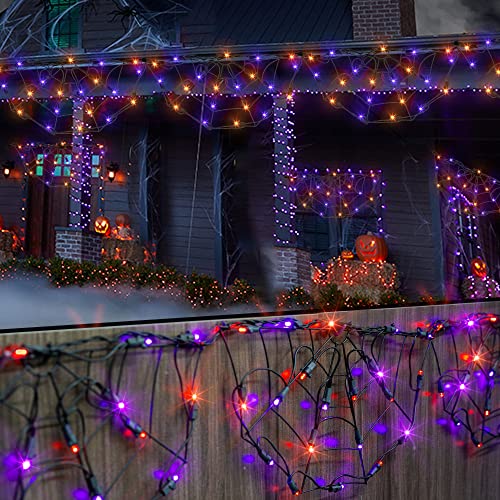 4.2FT Connectable 60 LED Halloween Spider Web String Lights Decoration