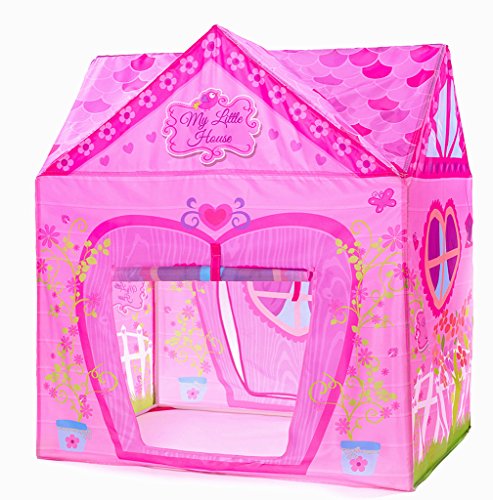 Princess Play Tent Pink Flower Pretend Playhouse