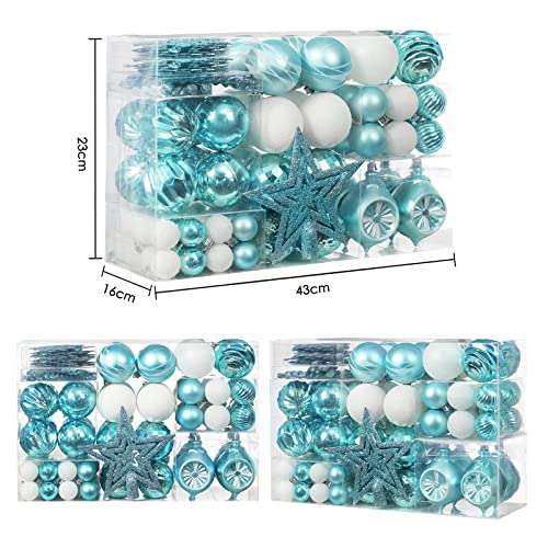103-Pack Assorted Christmas Ball Ornaments