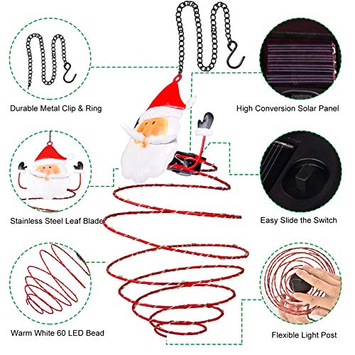 2 Pack Christmas Hanging Solar Lanterns