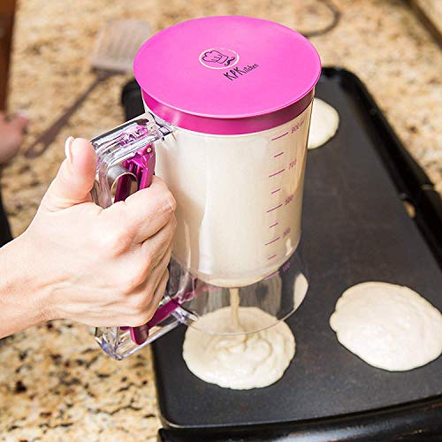 Pancake Batter Dispenser Bakeware Maker w/ Measuring Label