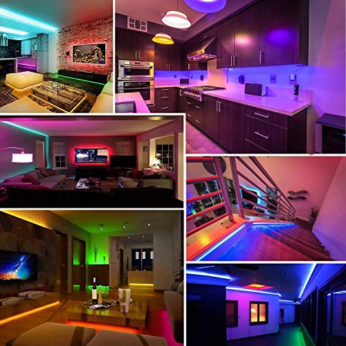 Led Strip Lights Bluetooth Smart App Control Music Sync Color Changing RGB Led Light Strip with Remote