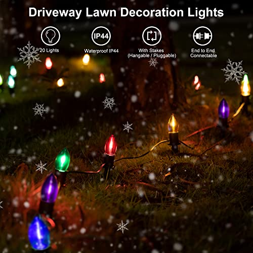 24.2 feet 20 LED C9 Christmas Pathway Lights