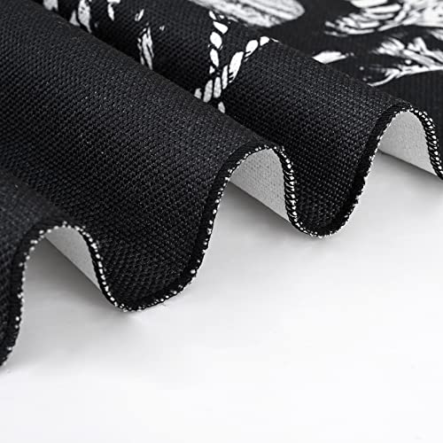 Skeleton Tapestry Planet Gothic Skull White and Black for Bedroom, Living Room