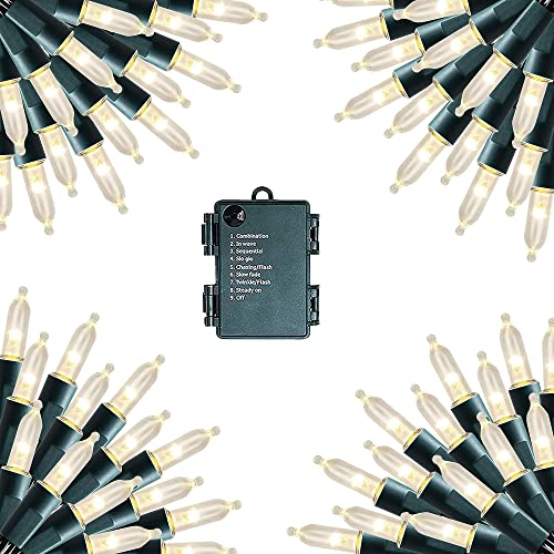 50 LED Battery Operated 16ft Christmas Lights Decoration