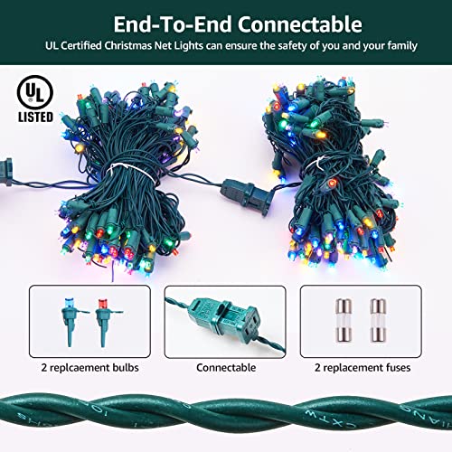 120 LedChristmas Decorations Net Lights Outdoor, 6.2ftx4.4ft, Fairy Mesh String Lights for Party, Holiday, Wedding