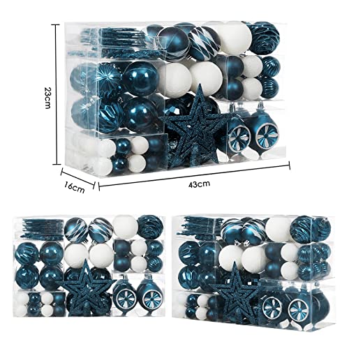 103-Pack Assorted Christmas Ball Ornaments