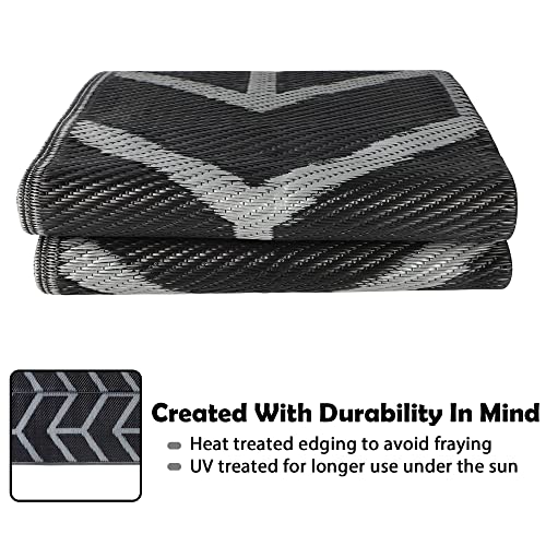 Modern Reversible Mats, Plastic Straw Area Rug 5'x8'