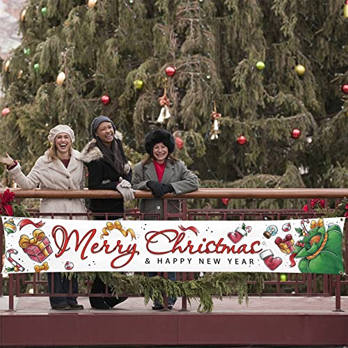 120" x 20" Large Merry Christmas Banner Decoration