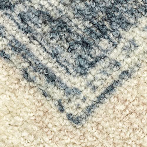 Caprice Boho Non Skid Runner Rug Blue, 2' x 6'