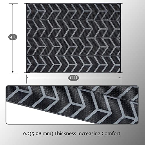 Modern Reversible Mats, Plastic Straw Area Rug 5'x8'
