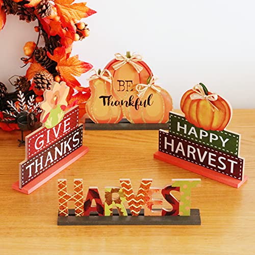 4 Pack Wooden Decorative Signs