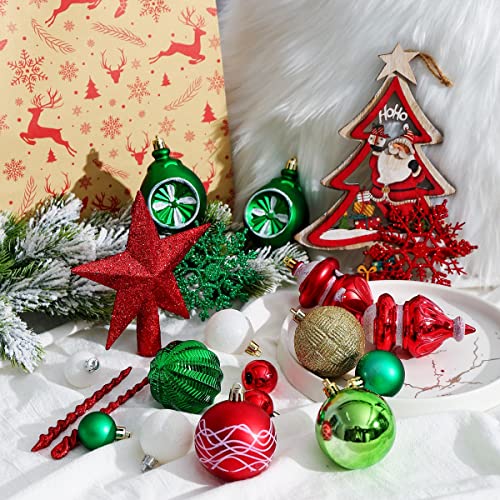 103-Pack Assorted Christmas Ball Ornaments