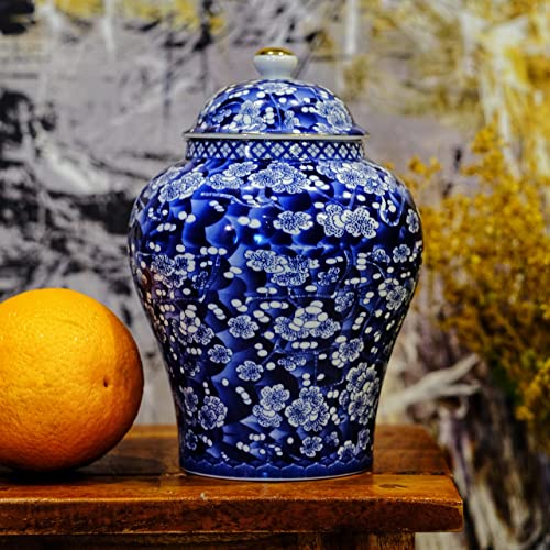 Blue & White Porcelain Plum Blossom Ginger Jar