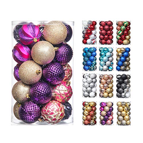 31pcs 2.75in & 1.97in Shatterproof Balls for Christmas Decoration
