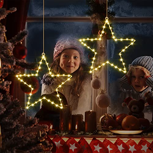 3PCS 45 LEDs Christmas Star Window Lights Decoration