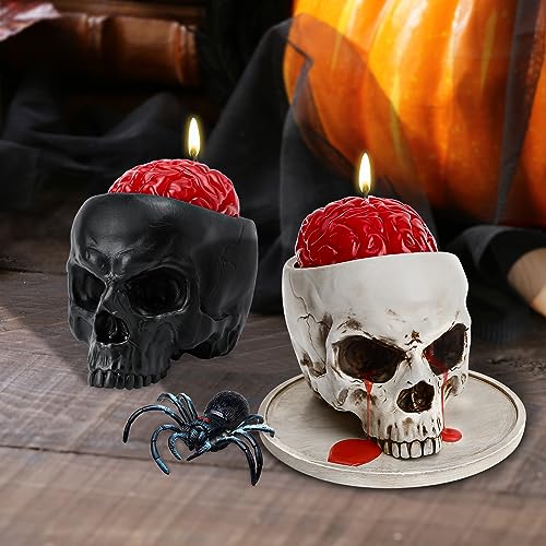 Halloween Candle, Skull Bleeding Candle Gothic Decorations for Home Table Farmhouse