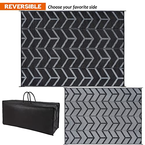 Modern Reversible Mats, Plastic Straw Area Rug 5'x8'