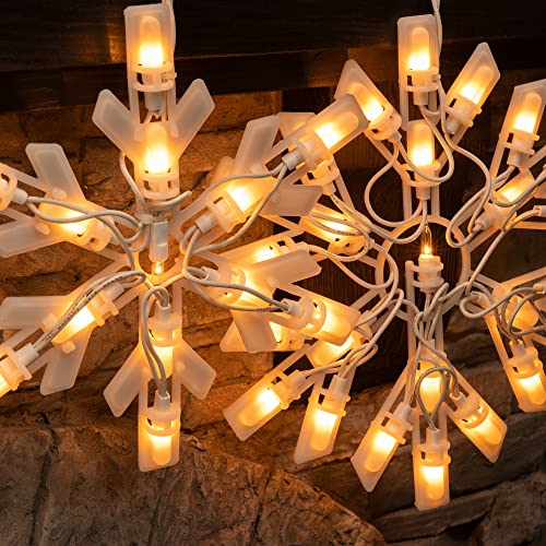 100 Count 8.5FT Connectable Christmas Snowflake Lights