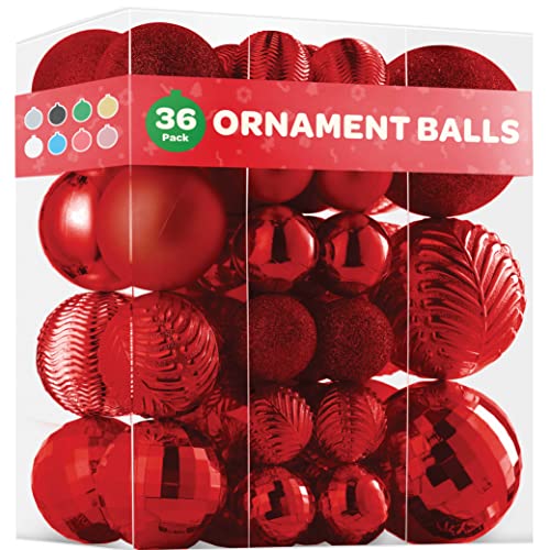 Set of 36 Christmas Ball Ornaments