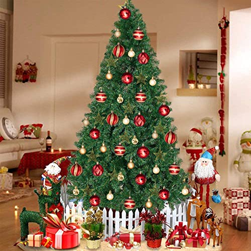 44Pcs Gold and Red Christmas Balls Ornaments