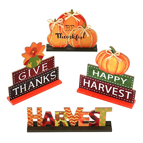 4 Pack Wooden Decorative Signs