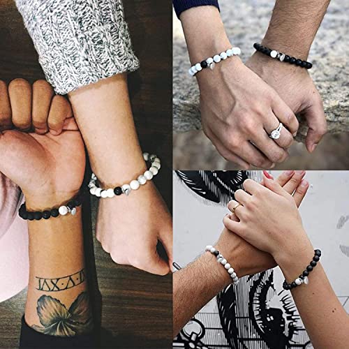 4Pcs Magnetic Couples Beads Bracelet & Necklace