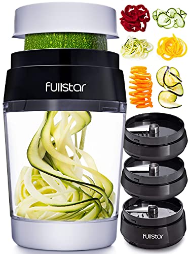 6 in 1 Vegetable Spiralizer & Slicer - Adjustable w/ Container